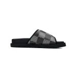 EM Sneakers Louis Vuitton Miami Mules Black and Gray Print