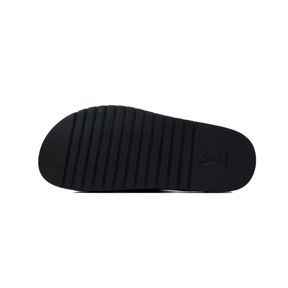 EM Sneakers Louis Vuitton Miami Mules Black and Gray Print