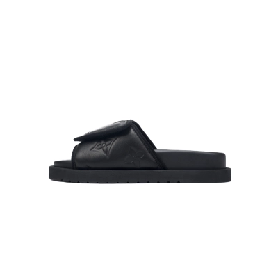 EM Sneakers Louis Vuitton Miami Mules Black Print 01