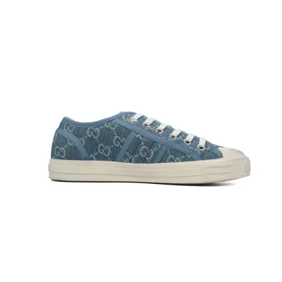 EM Sneakers Gucci canvas shoes shell blue 02