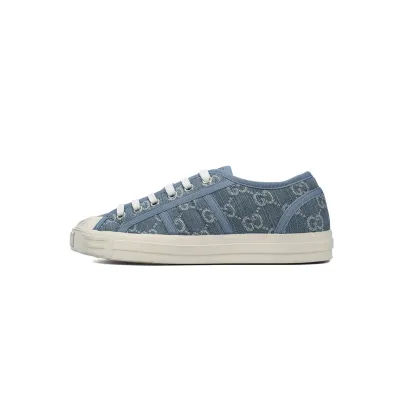 EM Sneakers Gucci canvas shoes shell blue 01