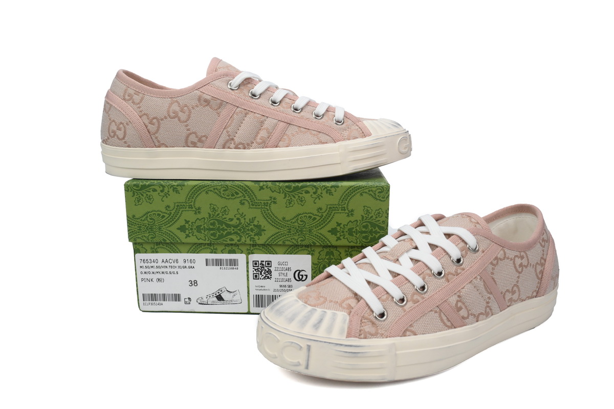 EM Sneakers Gucci canvas shoes shell pink