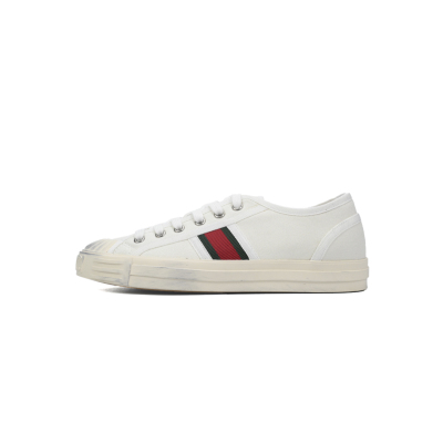 EM Sneakers Gucci canvas shoes shell white 01