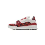 EM Sneakers Louis Vuitton Trainer Checkerboard Red