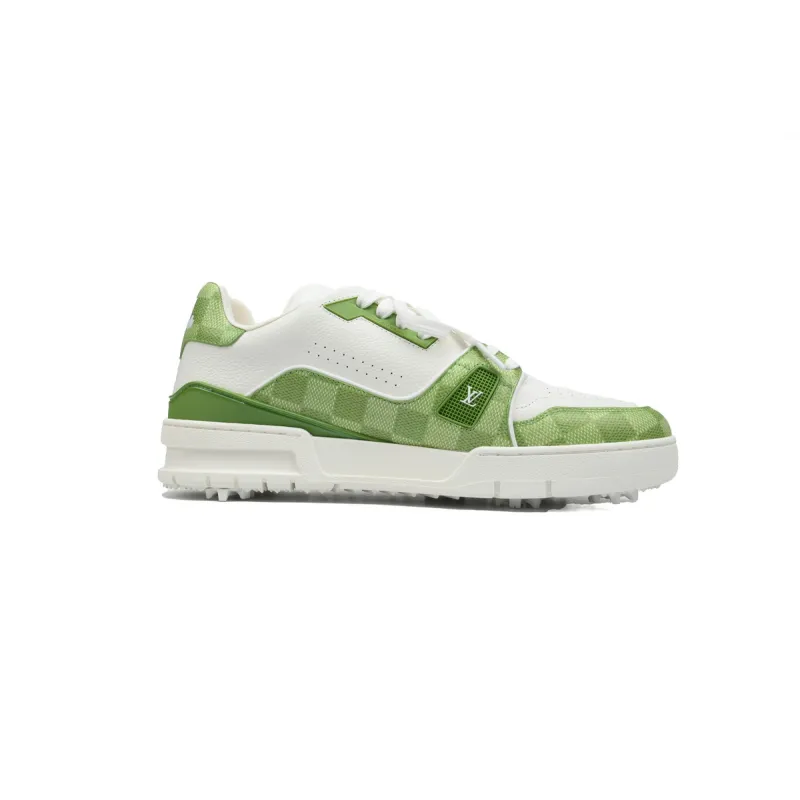 EM Sneakers Louis Vuitton Trainer Green Checkerboard