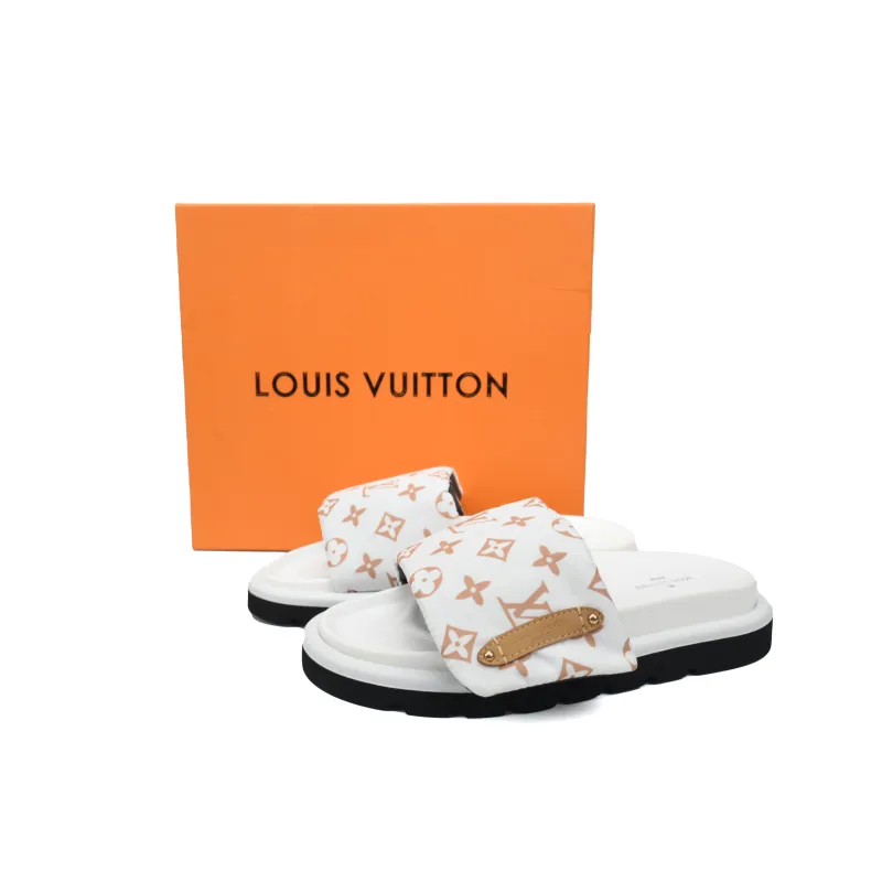 EM Sneakers  Louis Vuitton Pool Pillow Comfort Mules White Yellow Label