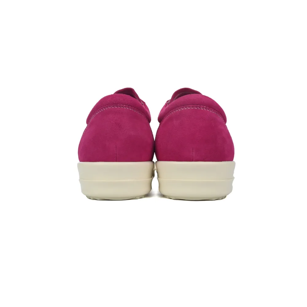 EM Sneakers Rick Owens Edfu Vintage Sneaks Velour Suede Hot Pink Milk White