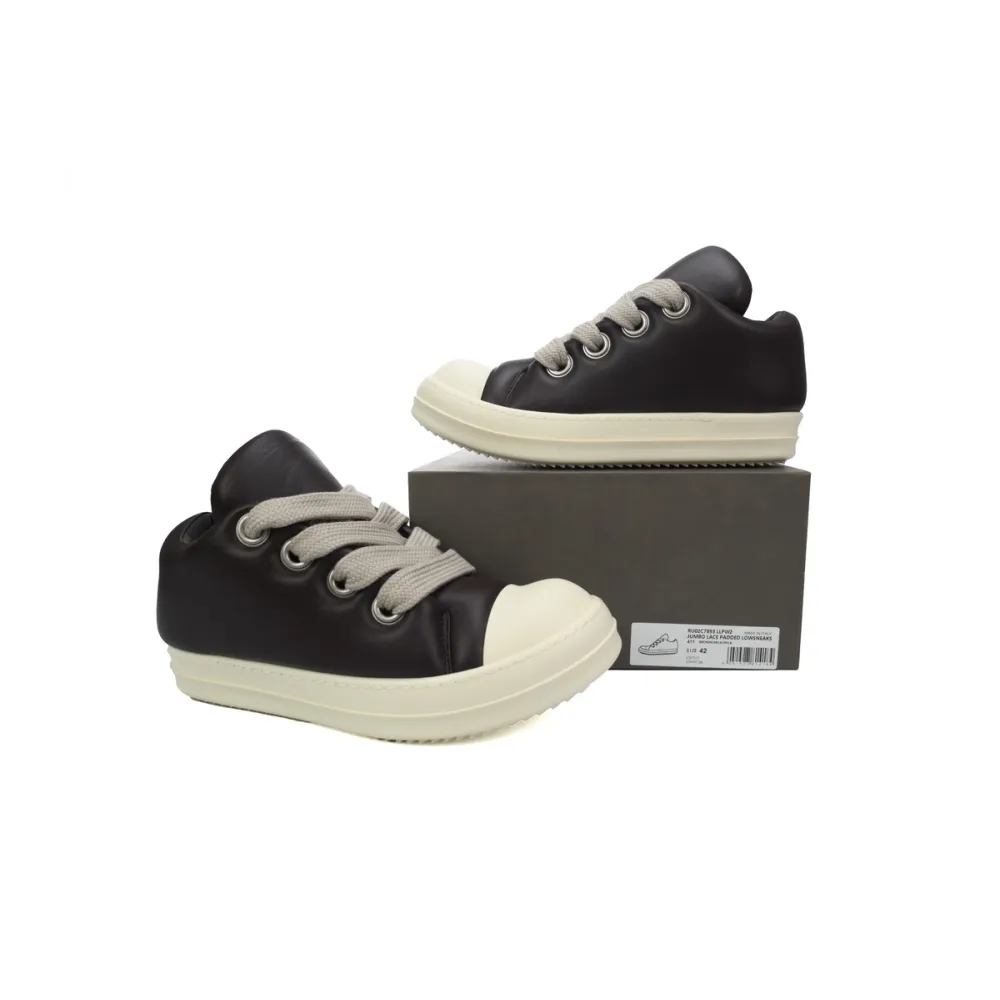 EM Sneakers Rick Owens Jumbo Lace Padded Low Black Milk