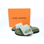 EM Sneakers Louis Vuitton Velcro Flip Flops Light green denim