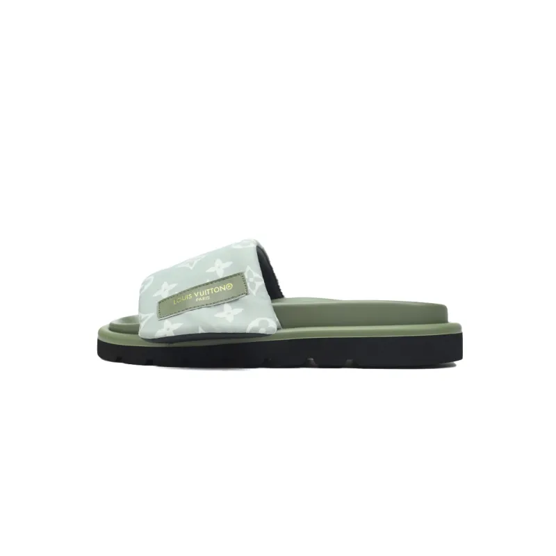 EM Sneakers Louis Vuitton Velcro Flip Flops Light green denim