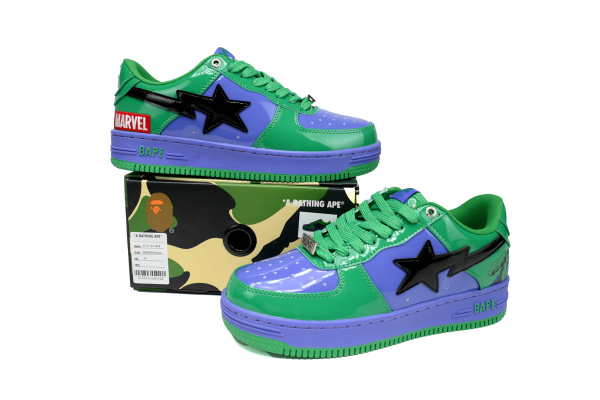 EM Sneakers A Bathing Ape Bape Sta Marvel Comics Hulk (2022)