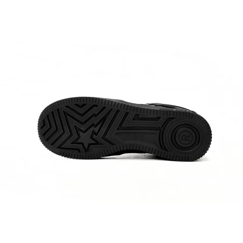 EM Sneakers A Bathing Ape Bape SK8 Sta Triple Black Patent Leather Sta Logo
