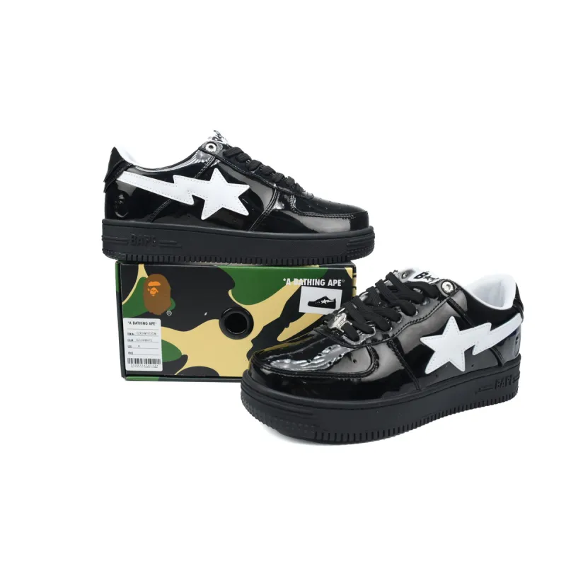 EM Sneakers A Bathing Ape Bape Sta #2 Black Patent