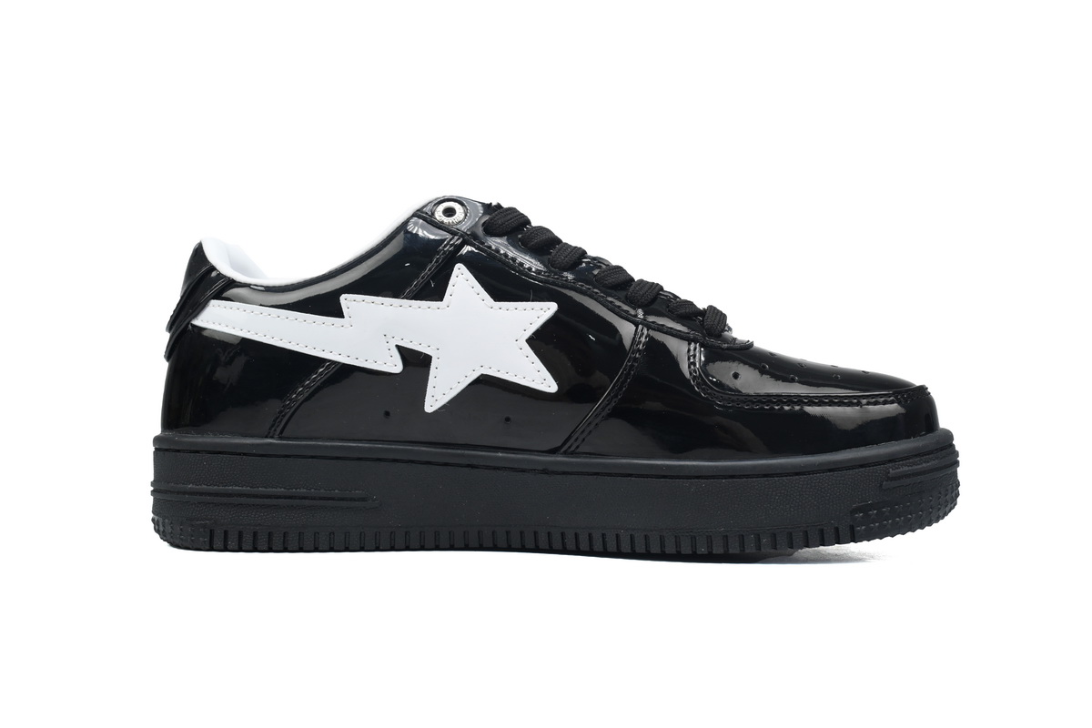 EM Sneakers A Bathing Ape Bape Sta #2 Black Patent