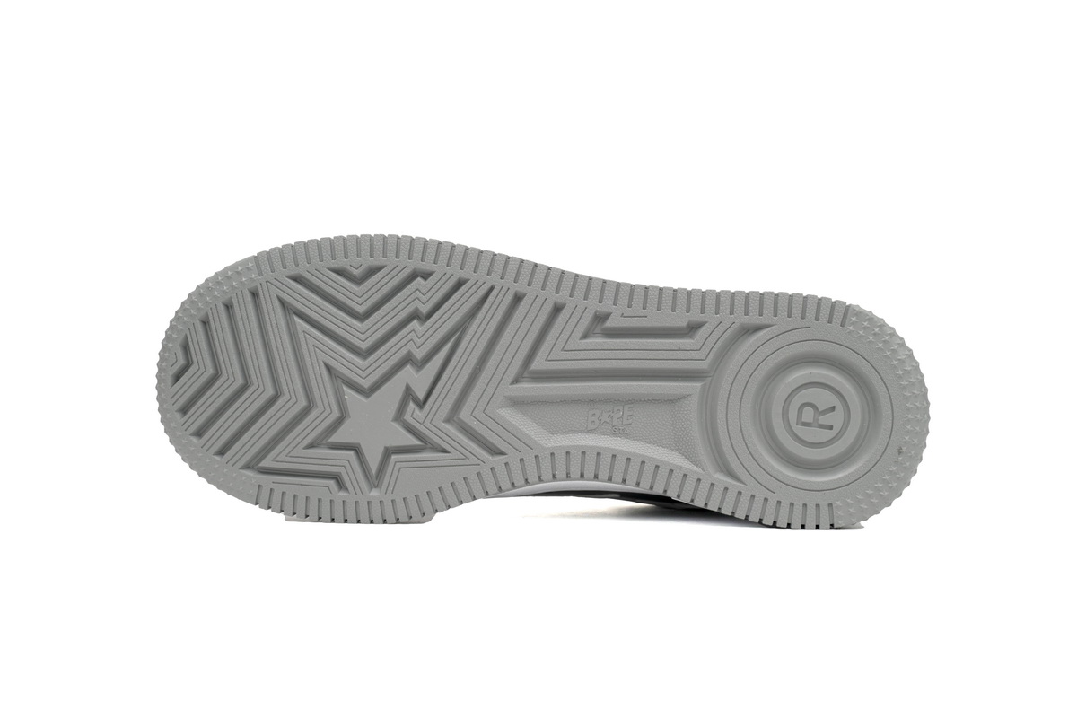 EM Sneakers A Bathing Ape Bape Sta Low Grey White