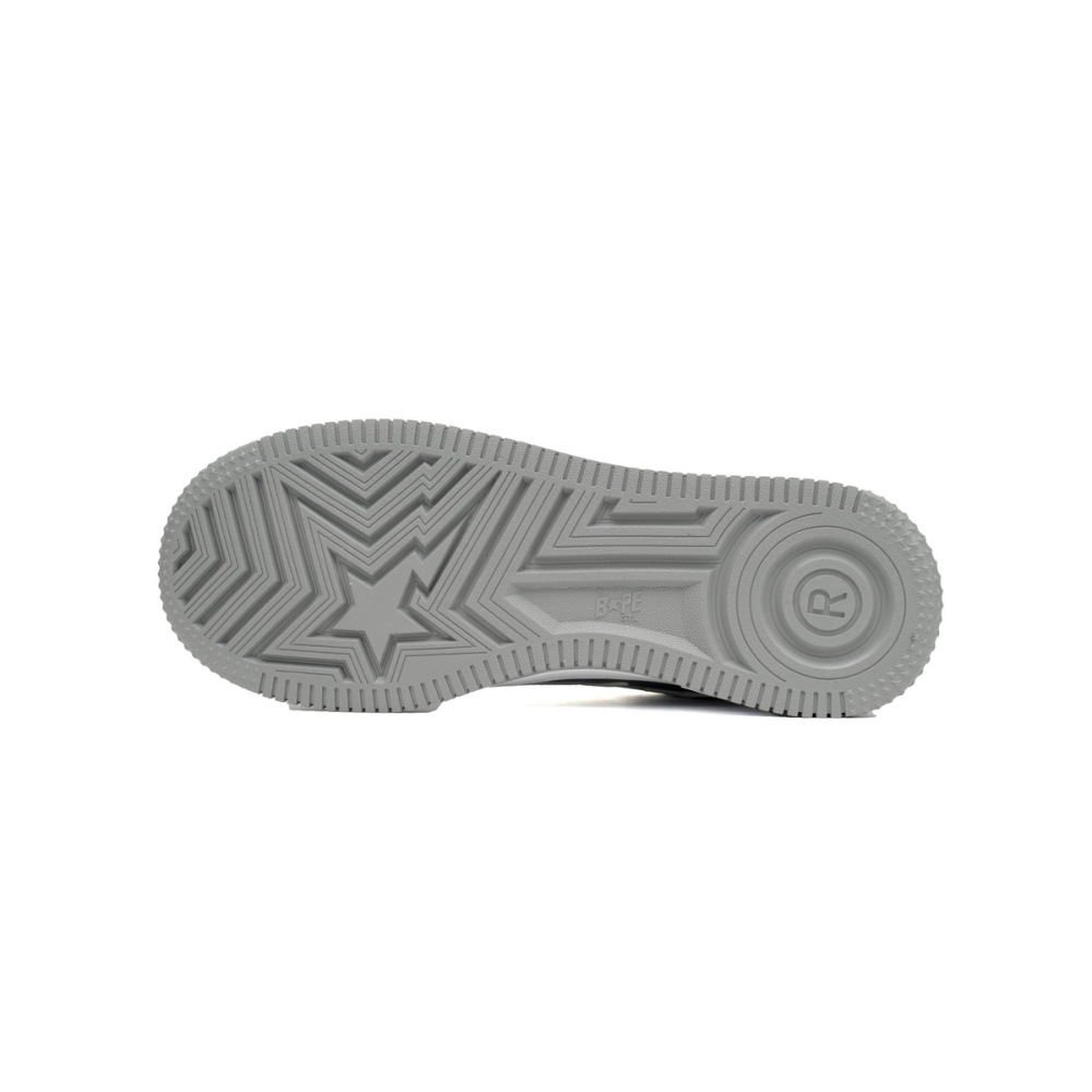 EM Sneakers A Bathing Ape Bape Sta Low Grey White