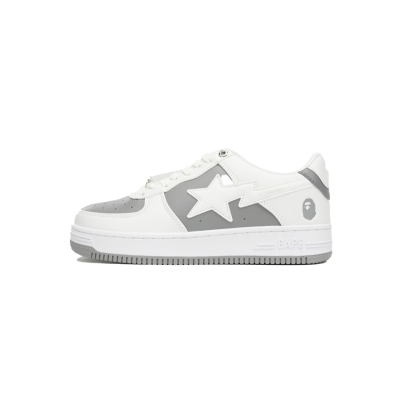 EM Sneakers A Bathing Ape Bape Sta Low Grey White 01