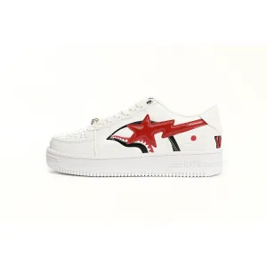 EM Sneakers A Bathing Ape Bape Sta Low Shark White