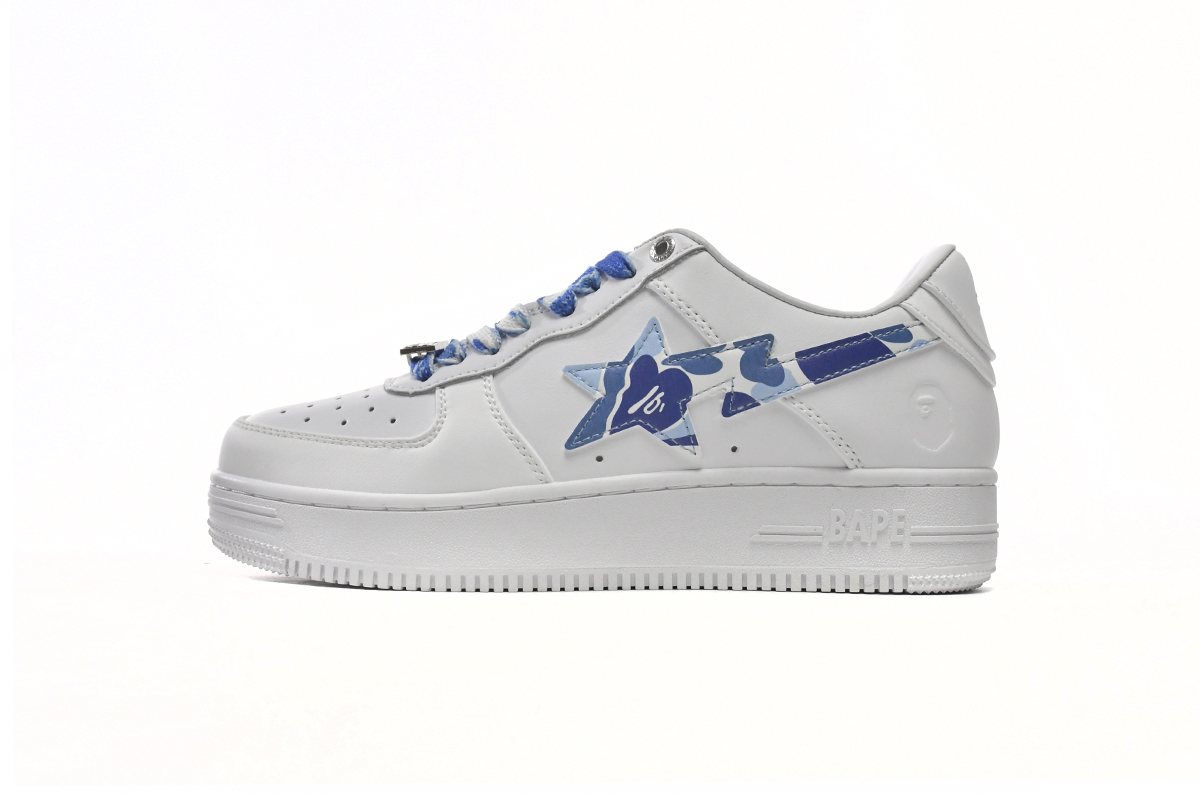 EM Sneakers A Bathing Ape Bape Sta Low White ABC Camo Blue (2021)