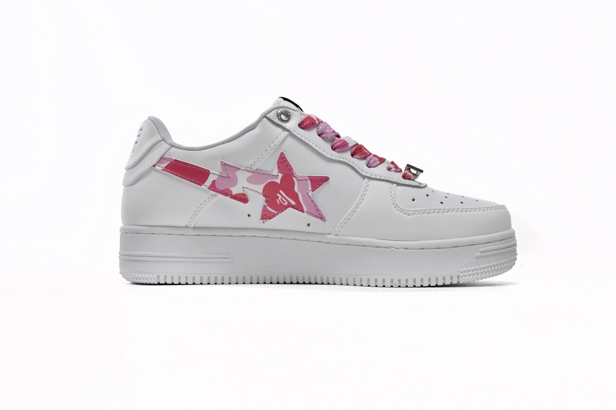 EM Sneakers A Bathing Ape Bape Sta Low White ABC Camo Pink (2021)