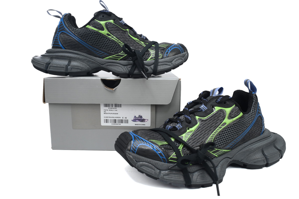 EM Sneakers Balenciaga 3XL Black Blue Green