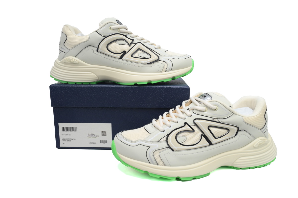 EM Sneakers Dior B30 Cream Green