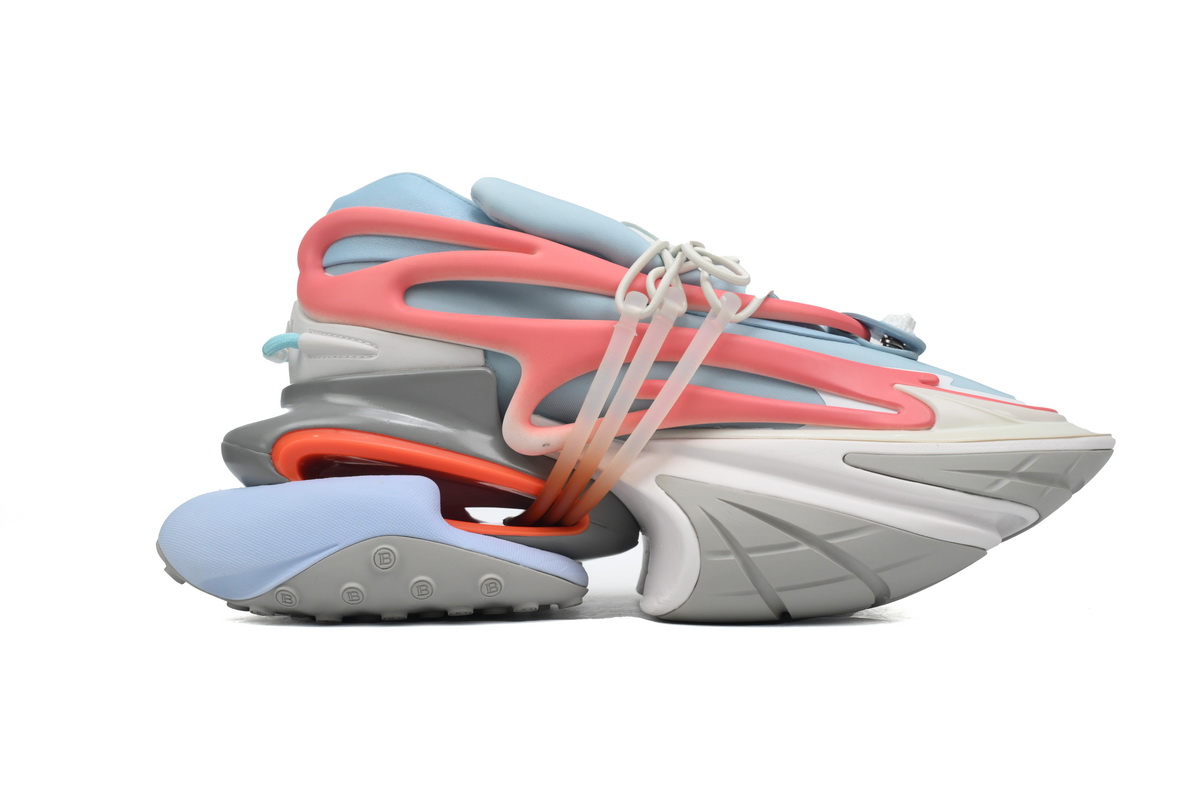 EM Sneakers Balmain Unicorn Low-Top Grey Blue Red