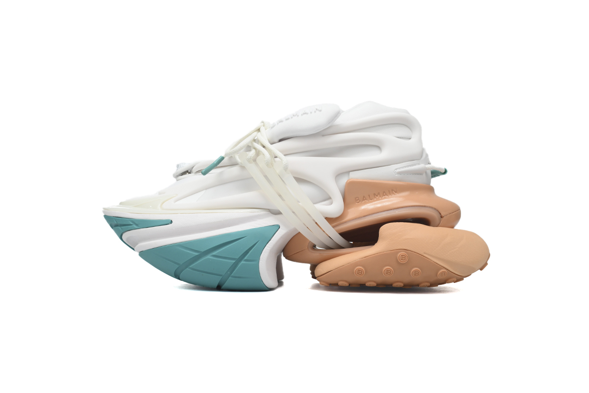 EM Sneakers Balmain Unicorn Low-Top White Green Orange 