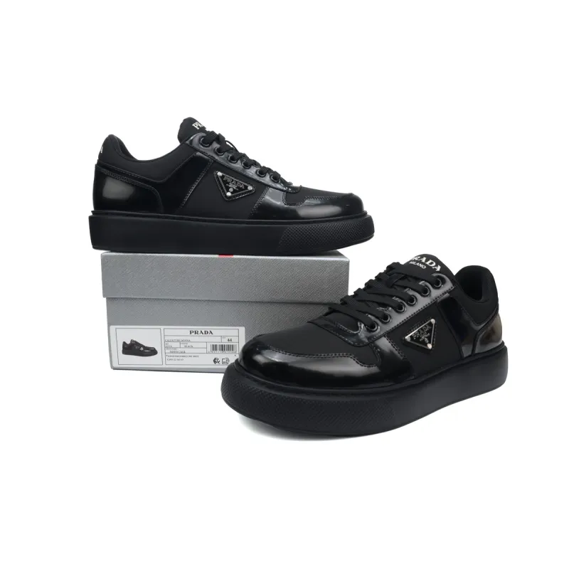 EM Snekera Prada platform casual shoes black