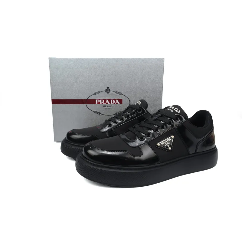 EM Snekera Prada platform casual shoes black