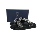 EM Sneakers Dior Aqua Sandal Beige Black Dior Oblique Jacquard