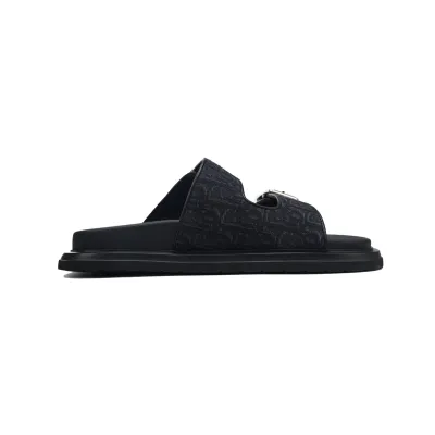 EM Sneakers Dior Aqua Sandals Black Oblique Canvas 02