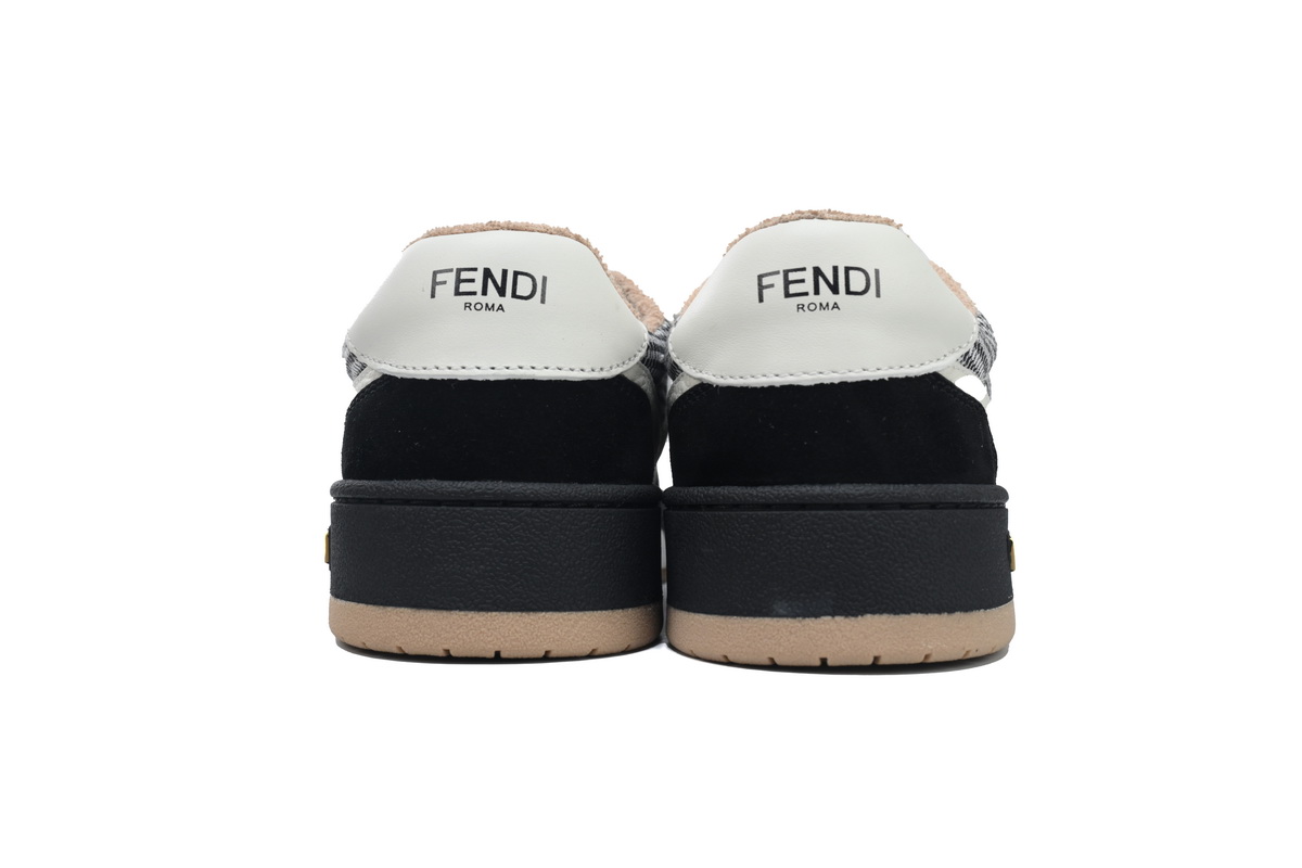 EM Sneakers Fendi Match Black White Brown 
