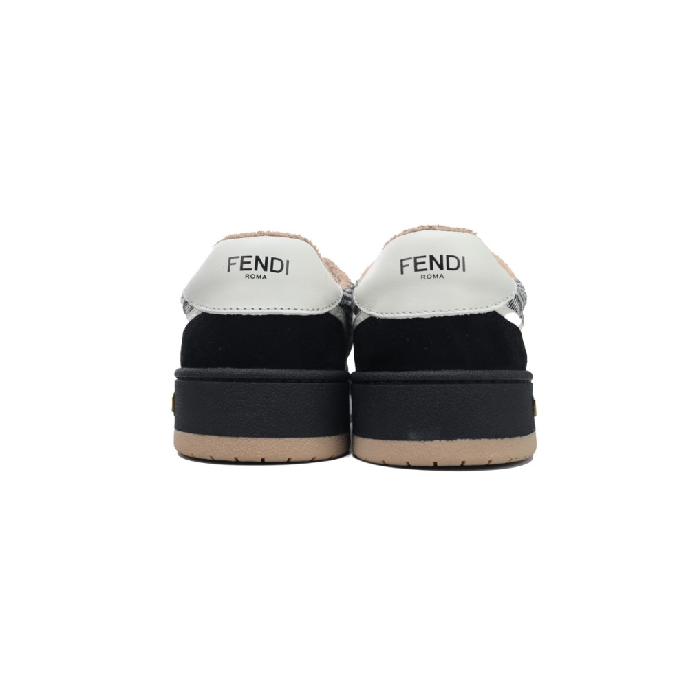 EM Sneakers Fendi Match Black White Brown 