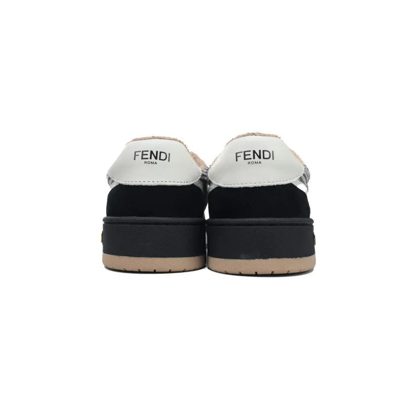 EM Sneakers Fendi Match Black White Brown 