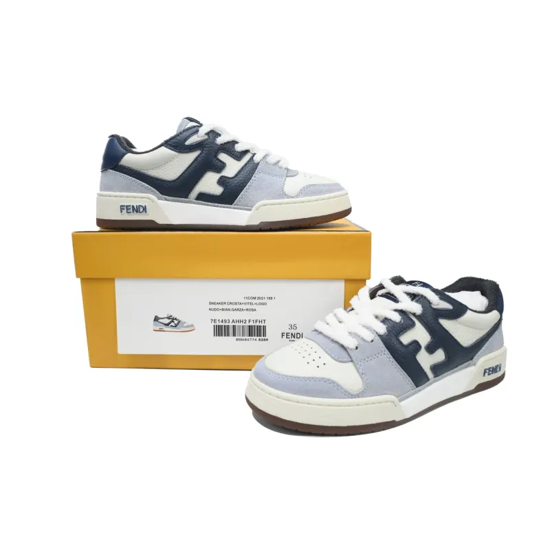 EM Sneakers Fendi Match Light Blue White