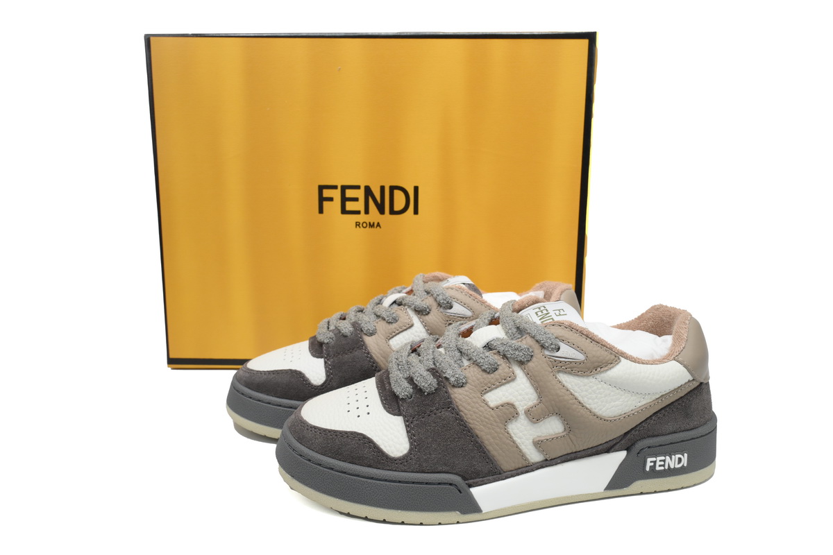 EM Sneakers Fendi Match Low Top Grey Suede