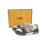 EM Sneakers Fendi Match Low Top Grey Suede