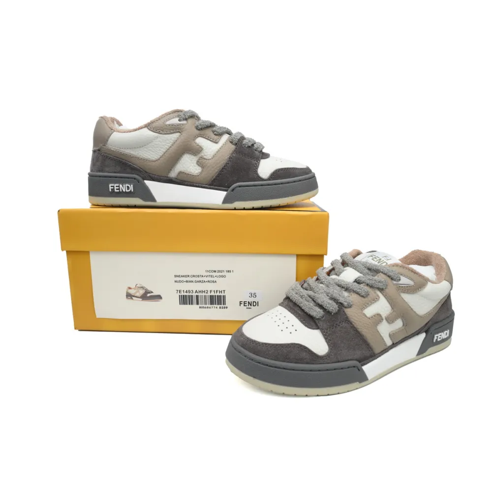 EM Sneakers Fendi Match Low Top Grey Suede