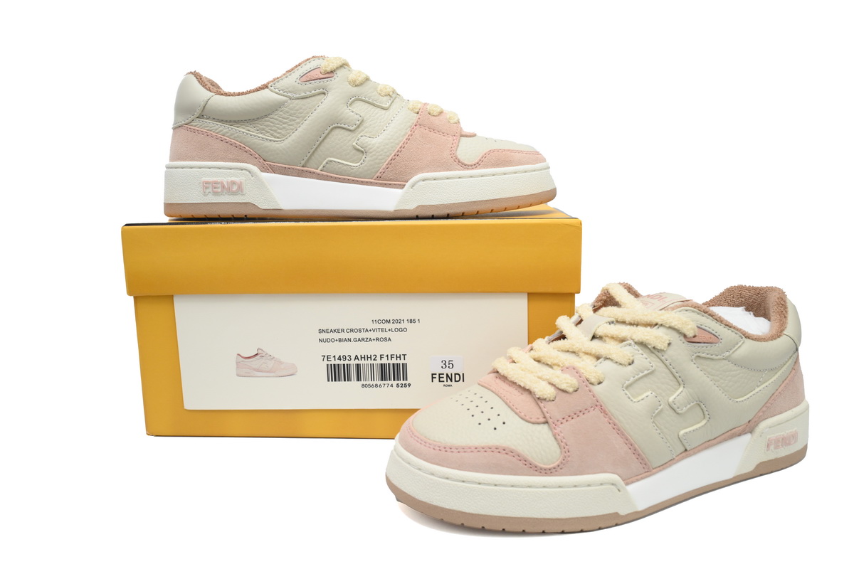 EM Sneakers Fendi Match Low Tops Pink Suede