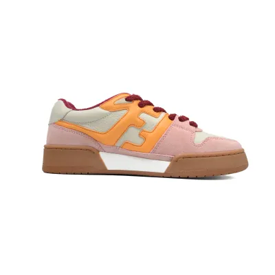 EM Sneakers Fendi Match Pink Yellow Suede 02