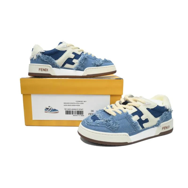 EM Sneakers Fendi Match Blue Jeans