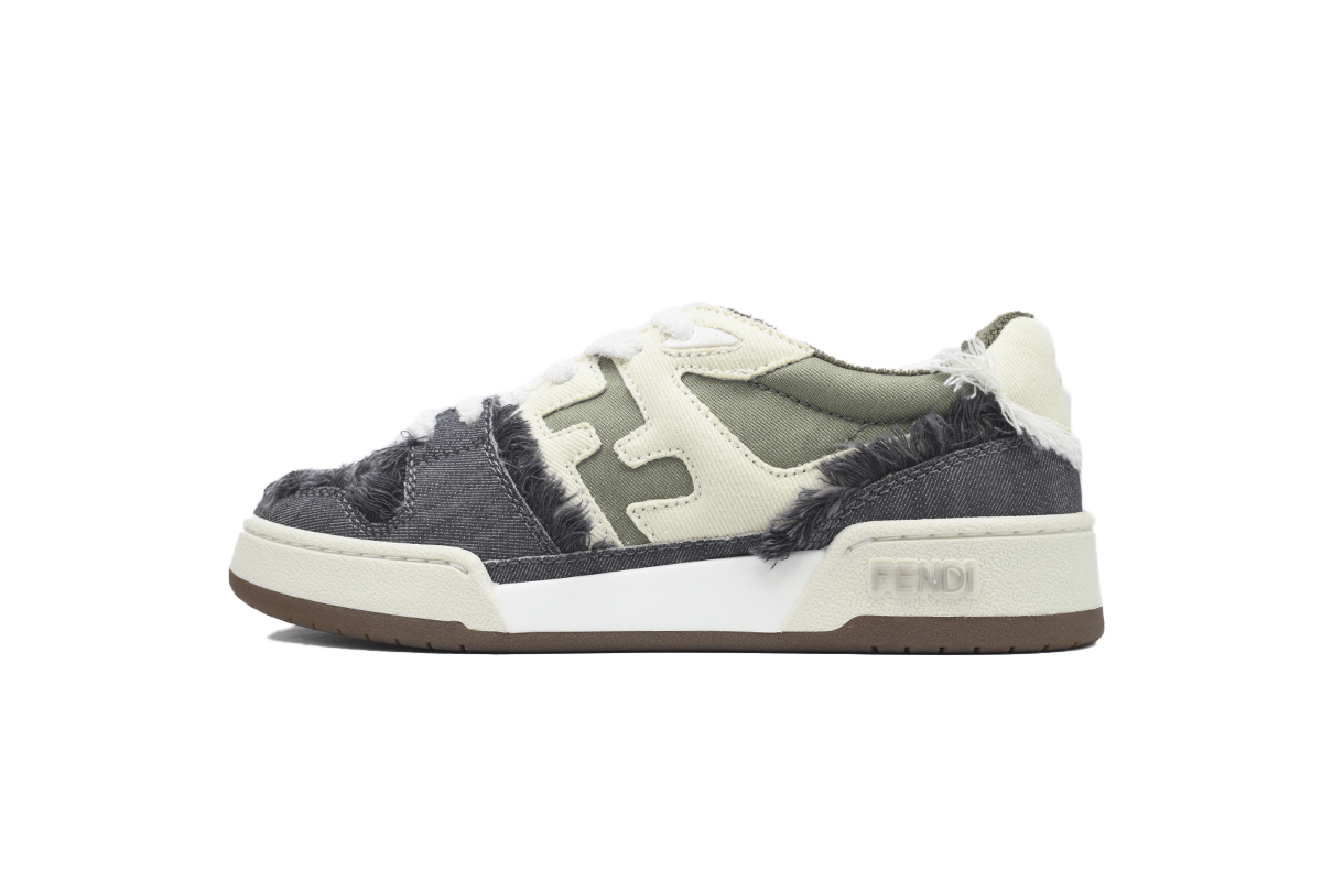 EM Sneakers Fendi Match Green Jeans