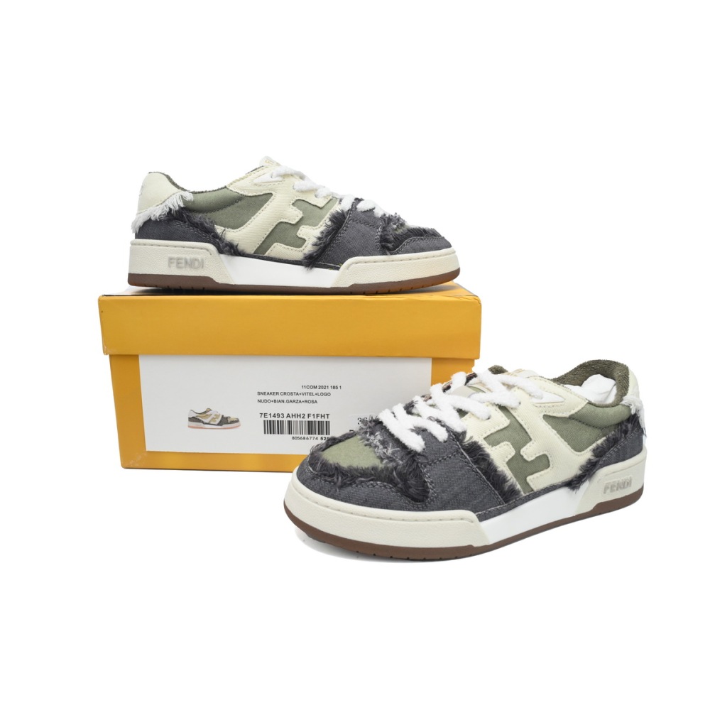 EM Sneakers Fendi Match Green Jeans