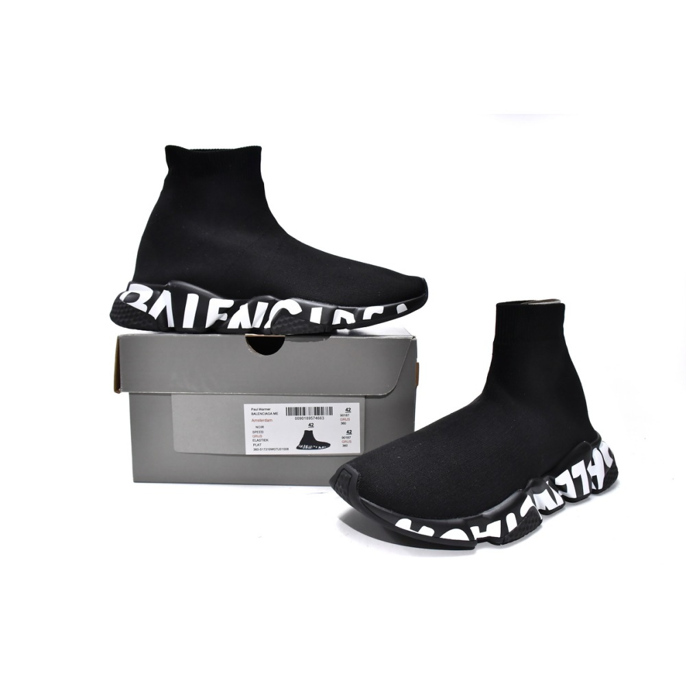 EM Sneakers Balenciaga Speed Graffiti Black White
