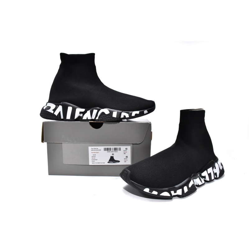 EM Sneakers Balenciaga Speed Graffiti Black White