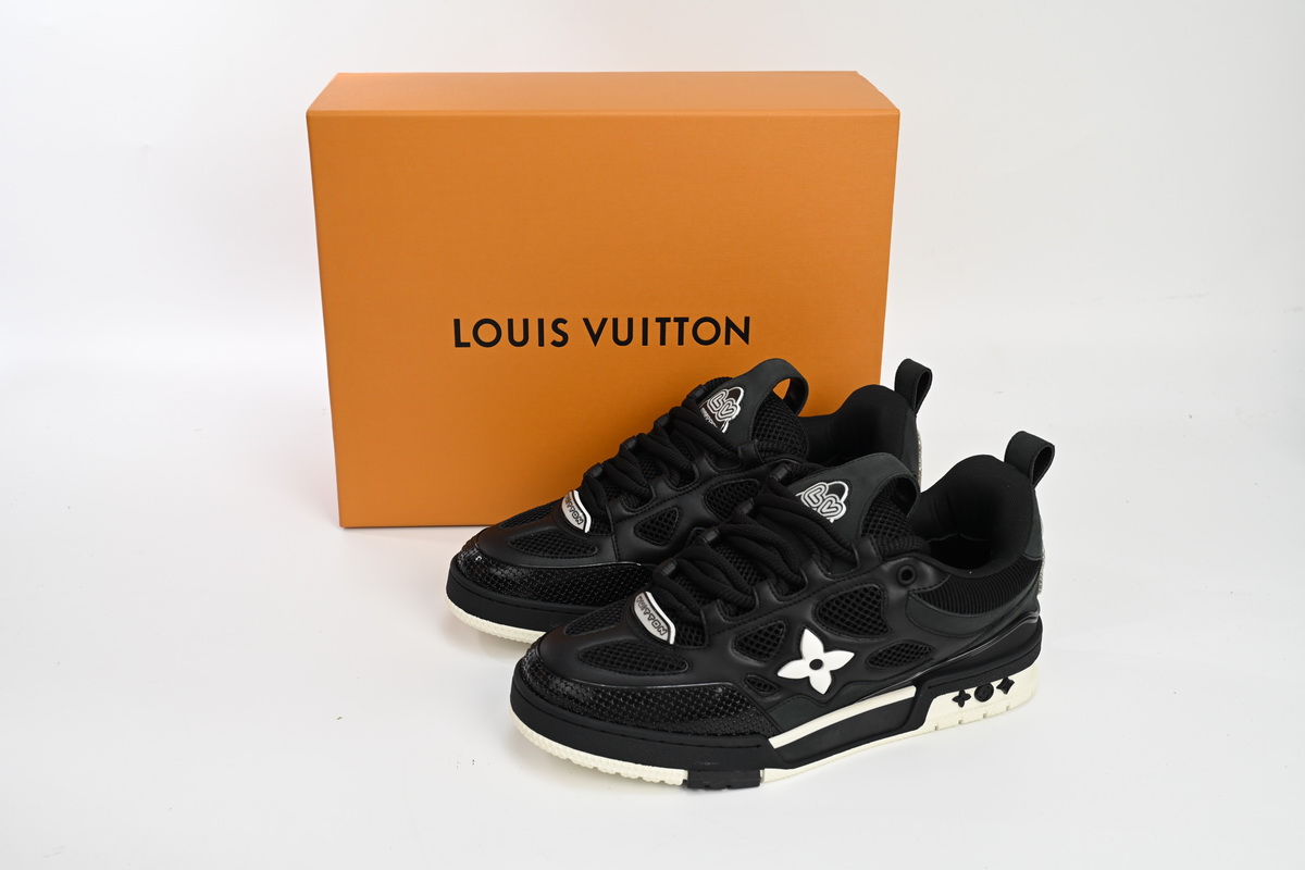 EM Sneakers Louis Vuitton LV Skate Sneaker Black White