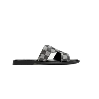 EM Sneakers Louis Vuitton Sandals Black And White Checkerboard 02