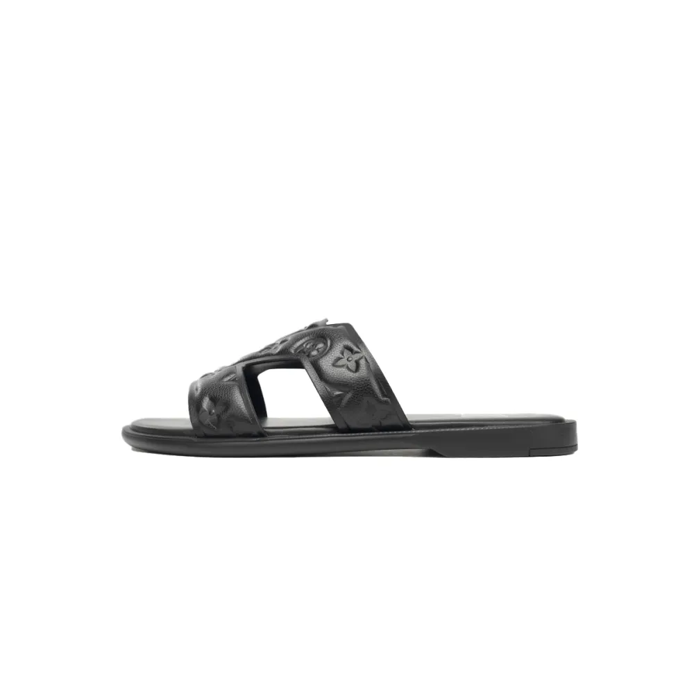 EM Sneakers Louis Vuitton Sandals Black Leather Surface