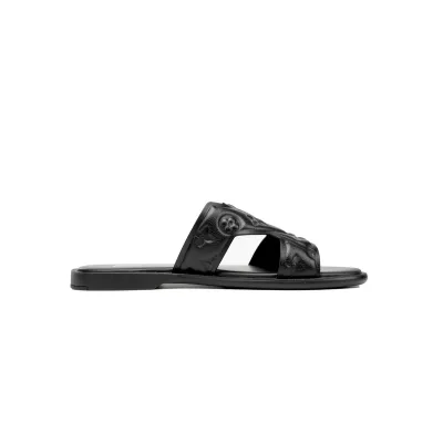EM Sneakers Louis Vuitton Sandals Black Leather Surface 02